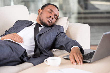 Asleep on the sofa image via Shutterstock