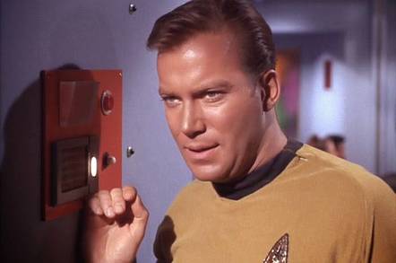 William Shatner plays Captain James Tiberius Kirk on Star Trek: The Original Series (1966-69)