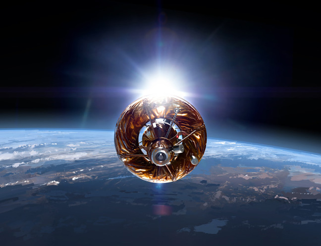 Artist's impression of the Moonspike spacecraft in orbit