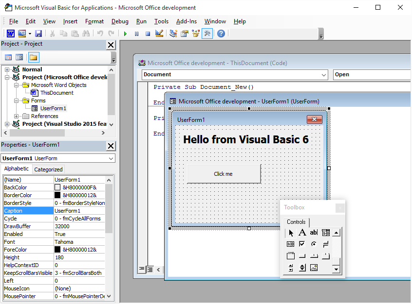 is vba editor supported in office for mac 2016