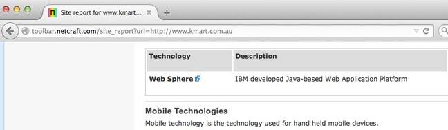 Kmart report - Netcraft