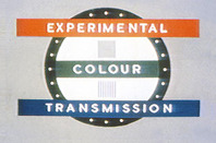 Vintage BBC experimental colour transmission testcard section