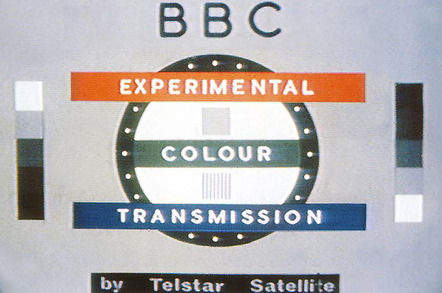 Vintage BBC experimental colour transmission testcard section