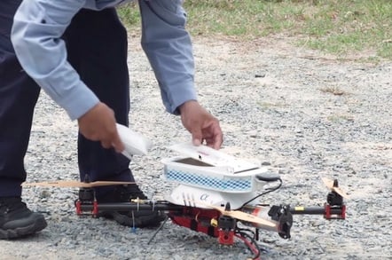 Singapore Post test drone