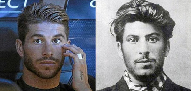 Sergio Ramos and a young Stalin