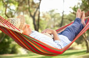 Asleep hammock, photo via Shutterstock