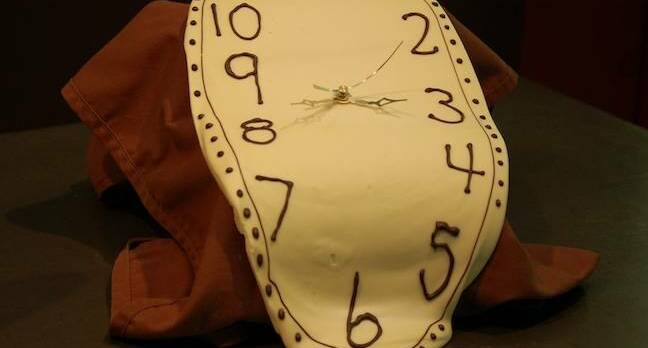 Melted chocolate clock by Emily McCracken, CC2.0 license