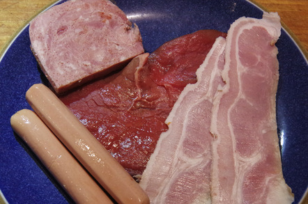 The meat ingredients for our WHO neckfiller