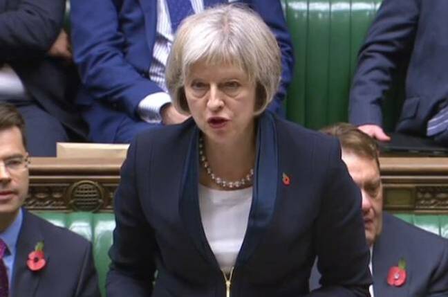 Home Secretary Theresa May introduces draft Investigatory Powers Bill to MPs. Pic credit: Parliament TV