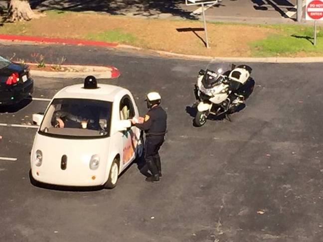 Police pull over Google car