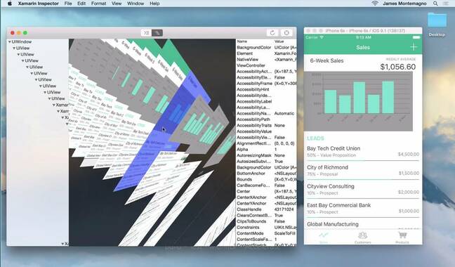 A cool 3D view in Xamarin Inspector