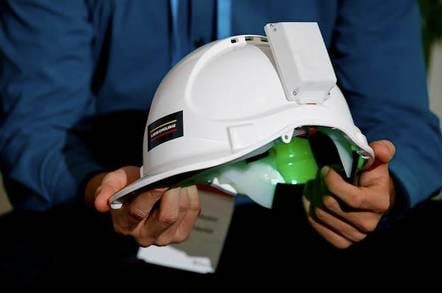 Internet construction helmet