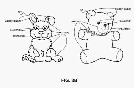 Creepy Google patents for surveillance teddies