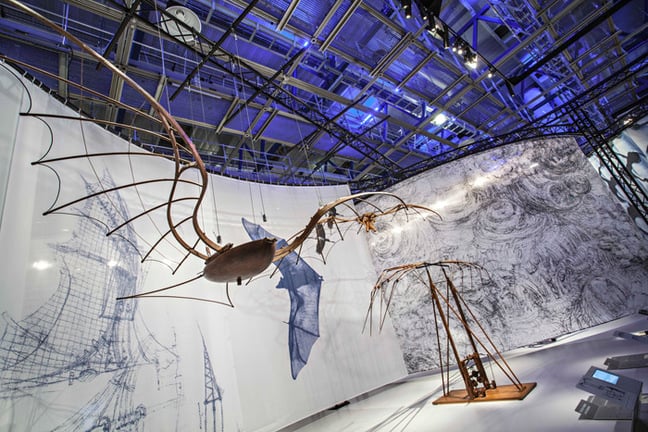 A view of the da Vinci exhibition