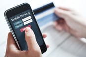 Mobile banking, image via Shutterstock