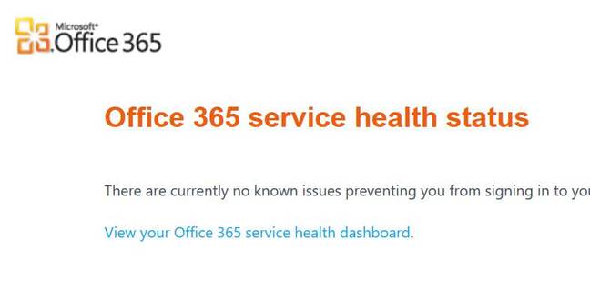 Everthing is fine says status page Everthing is fine says status page