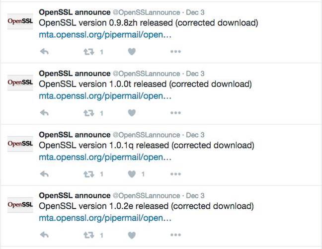 OpenSSL's corrected announcements