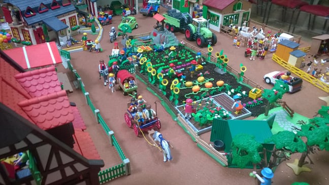 View of the Playmobil farming diorama