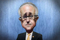 Malcolm Turnbull - Caricature  Malcolm Bligh Turnbull , aka Malcolm Turnbull, is the 29th Prime Minister of Australia and Leader of the Liberal Party.   This caricature of Malcolm Turnbull was adapted from a Creative Commons licensed photo by Veni Markovski available via Wikimedia. The body was adapted from a Creative Commons licensed photo fromITU Pictures's Flickr photostream. by https://www.flickr.com/photos/donkeyhotey/ cc 2.0 attribution sharealike generic https://creativecommons.org/licenses/by-sa/2.0/