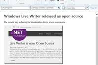 Open Live Writer is released as open source