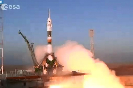 The Soyuz launch this morning. Pic: ESA