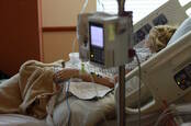 woman in hospital bed