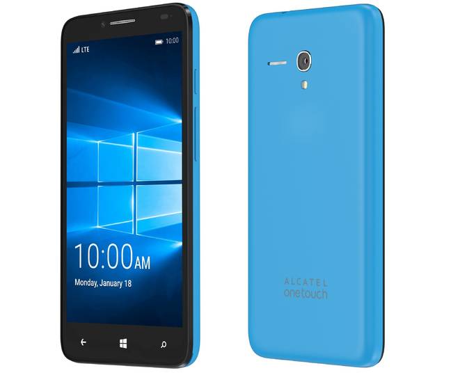 Alcatel Onetouch Fierce XL running Windows 10 Mobile