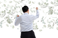 Money falling, image via Shutterstock