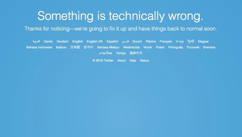 photo of Oh no, Twitter's gone down. How can we get the word out? Ah yeah, that's right. We have a website that works image