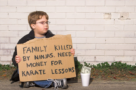 Begging, image via Shutterstock