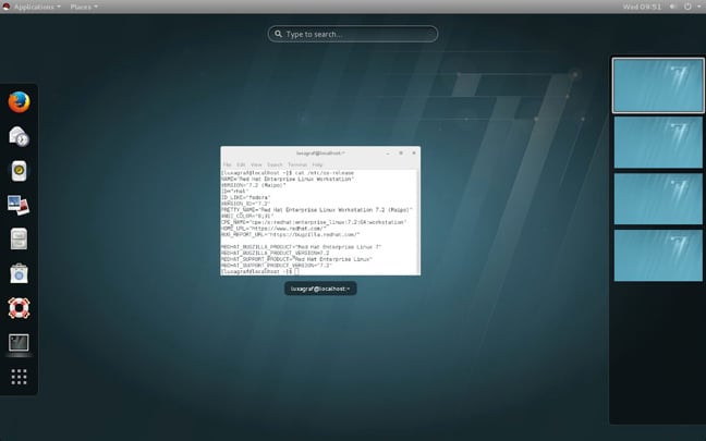 RHEL 7.2 Gnome shell