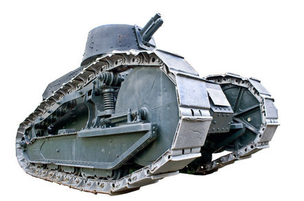 WWI French tank picture via Shutterstock