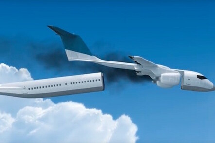 cabin detaching from airplane