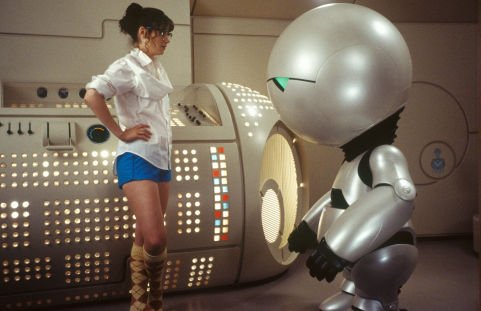 Trillian chats to a depressed Marvin the Robot in the 2005 film version of Hitchhiker
