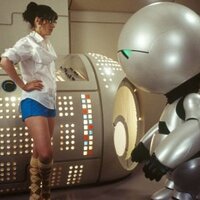 Trillian chats to a depressed Marvin the Robot in the 2005 film version of Hitchhiker's Guide to Galaxy. C Walt Disney Pictures 