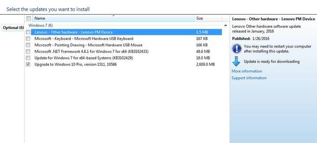 Windows Update options Windows Update options