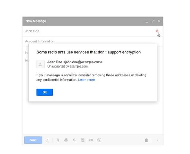 Gmail encryption flag