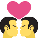 Men kissing emoji