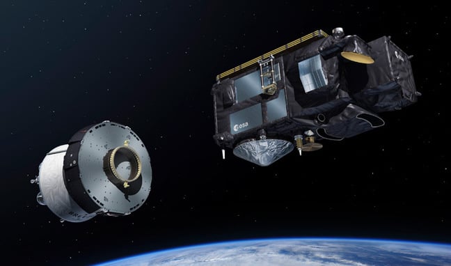 Sentinel satellite separating from the Briz upper stage. Pic: ESA