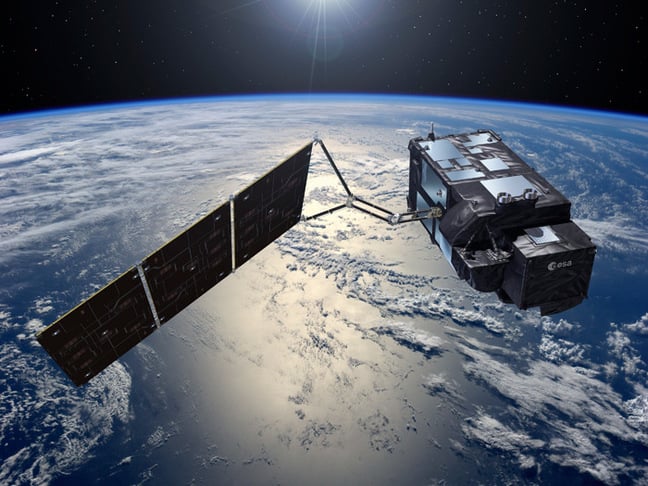 Artist's impression of a Sentinel 3 satellite in orbit. Pic: ESA