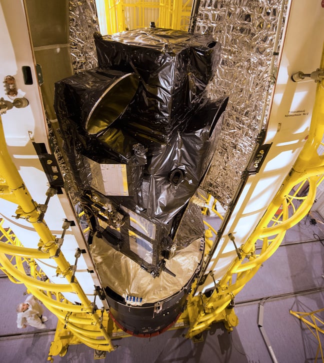 The Sentinel encapsulation. Pic: ESA / Stephane Corvaja