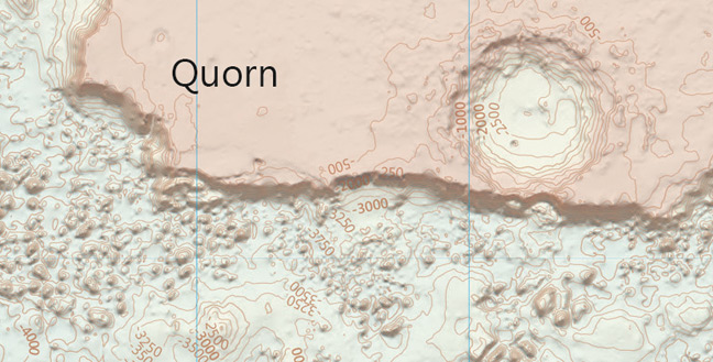 A detail of the OS Mars map