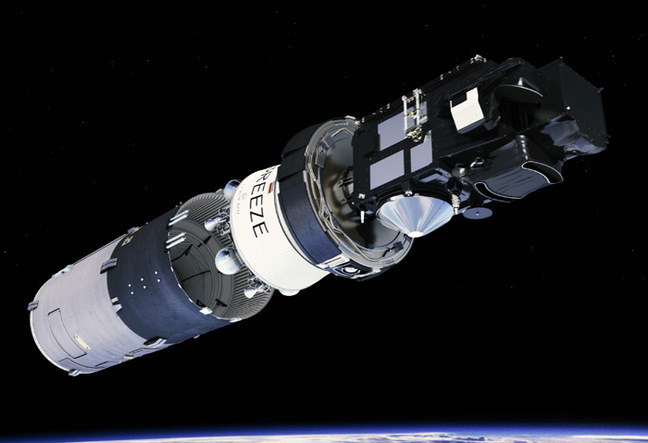 Artist's impression of the Sentinel second stage separation. Pic: ESA
