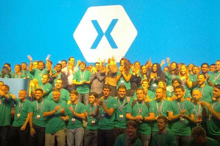 The Xamarin team at its Evolve conference in 2014