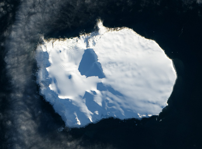 NASA satellite image of Bouvet Island