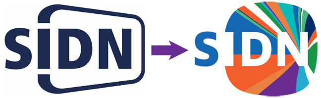 The old and new SIDN logos