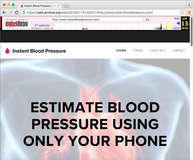 Instant Blood Pressure Website pre-warning Instant Blood Pressure Website pre-warning