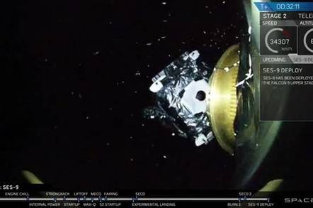 SpaceX SES-9 seperation