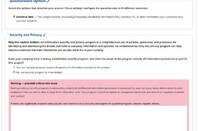 Google's security and privacy questionnaire