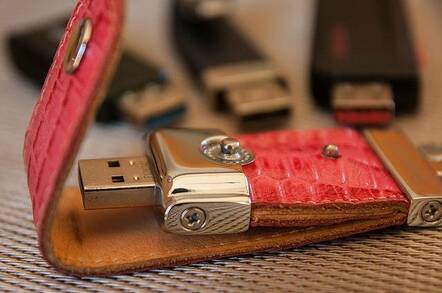 USB in a leather case